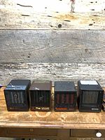 All four heaters lined up to show quantity and general condition