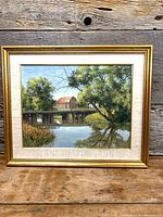 Full view of framed painting