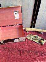 Cribbage board, soapstone set and storage box overview