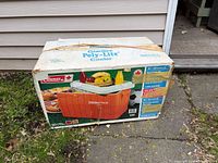 Original Coleman Poly-Lite cooler cardboard box, edges worn