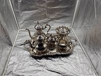 full set on tray inside light tent