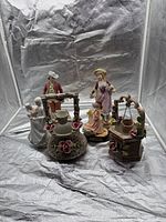 Group shot of all six porcelain and ceramic items