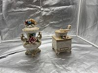 Both porcelain pieces side by side showing overall design