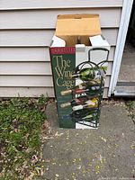 Retail box showing Sommelier The Wine Cage wine rack image and branding