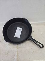 Top view of Griswold cast iron skillet showing interior and handle