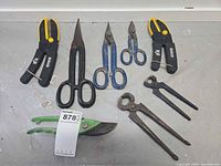 All nine cutting tools laid out for full view