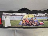 Ventura Quick Cabana in factory carry bag showing product photo and label