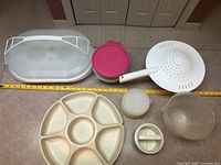 Group view of all plastic kitchen items