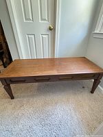 Full view of coffee table front and side
