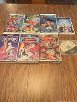 Front view of all cases and loose disc