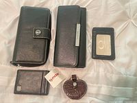Front view of all five accessories