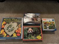 Front view of all four boxed items