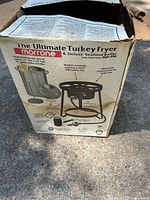 Retail box showing Morrone Ultimate Turkey Fryer image and specs