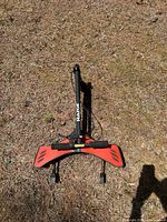 Top view of Razor PowerWing scooter standing upright on ground