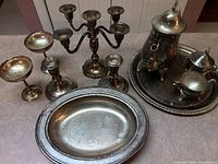 Group shot of all silver-plated items