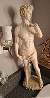 Full view of David replica statue showing overall form and finish