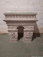 Full view of assembled resin arch table base