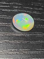 Front view of opal showing play-of-color