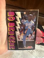 Front of 1991 Score Bo Breaker card in sleeve