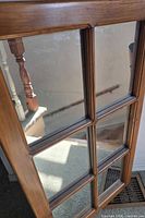 Oblique angle showing wooden frame detail