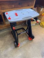 Folded Black & Decker Workmate 375 workbench showing top and frame