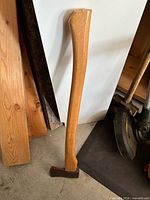 Full view of axe showing entire handle and head