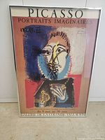 Full view of framed Picasso Portraits Imaginaire print