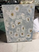 Front view of floral canvas painting