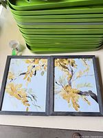 Both framed prints side by side