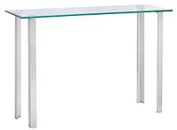 Whole glass console table front view