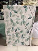 Front view of the canvas print showing full leaf design