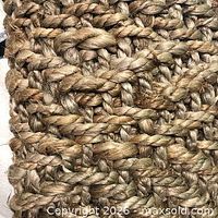 Close-up of thick braided jute weave