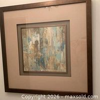 Full view of framed abstract artwork by Cedar