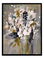 Close-up stock style image of floral canvas print