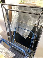 Front view of Waterloo black beaded framed mirror
