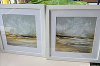 Both Golden Ocean framed prints side by side showing full view and frames