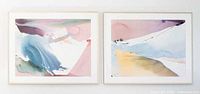 Both abstract artworks side by side showing overall design and frames