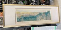 Full view of framed artwork showing image, mat, and frame