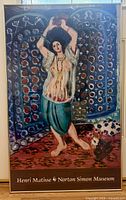 Full view of framed Matisse Odalisque with Tambourine poster
