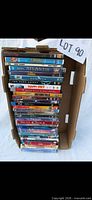 Full stack of DVDs in open box