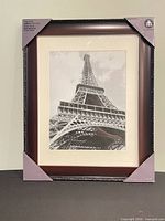 Front view of brown frame with mat and corner protectors