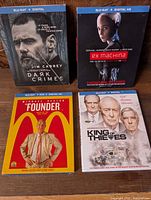 Front covers of all four sealed Blu-ray movies