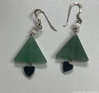 Both earrings front view showing design and components
