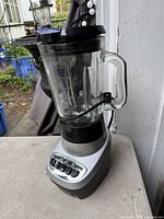 Full view of Black & Decker blender showing glass jar, lid and base