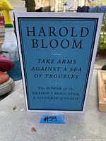 Front cover of Harold Bloom book with blue dust jacket