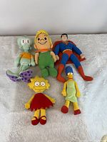 Group shot of all five plush toys