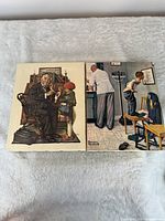 Both Norman Rockwell prints side by side showing complete artwork