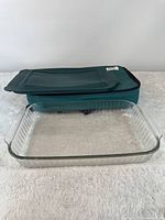 Glass baking dish and carrier displayed