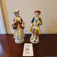 Full view of both Occupied Japan figurines