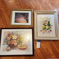 Overview showing all three framed prints